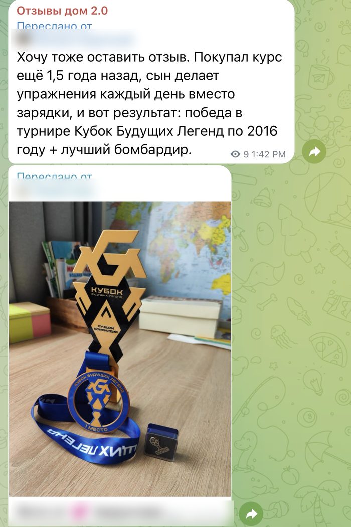 Скриншот отзыва: Победа в турнире и лучший бомбардир
